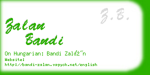 zalan bandi business card
